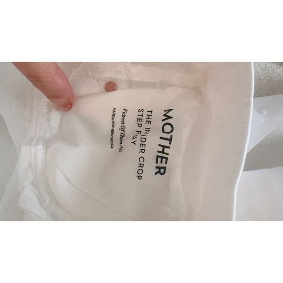 MOTHER The Insider Crop Step Fray Jeans FAIREST OF THEM ALL 28” - Picture 9 of 15